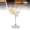 Polished Seashell Conch Shell Wine Glass Crystal Base Cocktail Glass  Valentine Birthday