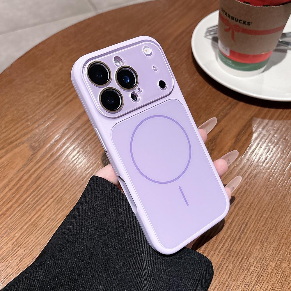 Luxury Glass Camera Protect Phone Case For iPhone 17 16 15 14 13 Pro Max 17Pro For Magsafe Magnetic Liquid Silicone Soft Cover