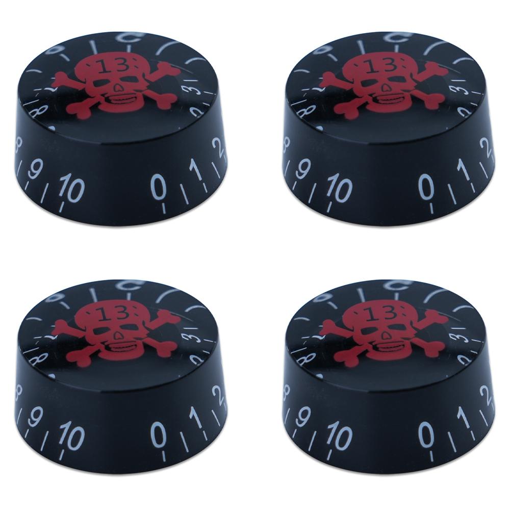 4pcs Guitar Volume Knobs Top Hat Knobs Speed Volume Tone Pedal Control Knobs for Electric Guitar Bass 29 Colors