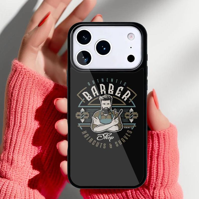 Barber Funny Vintage Classic Barber Retro Distressed Phone Case for iPhone 17 16 15 14 13 Pro Max Back Cover for 12 11 Pro Coque