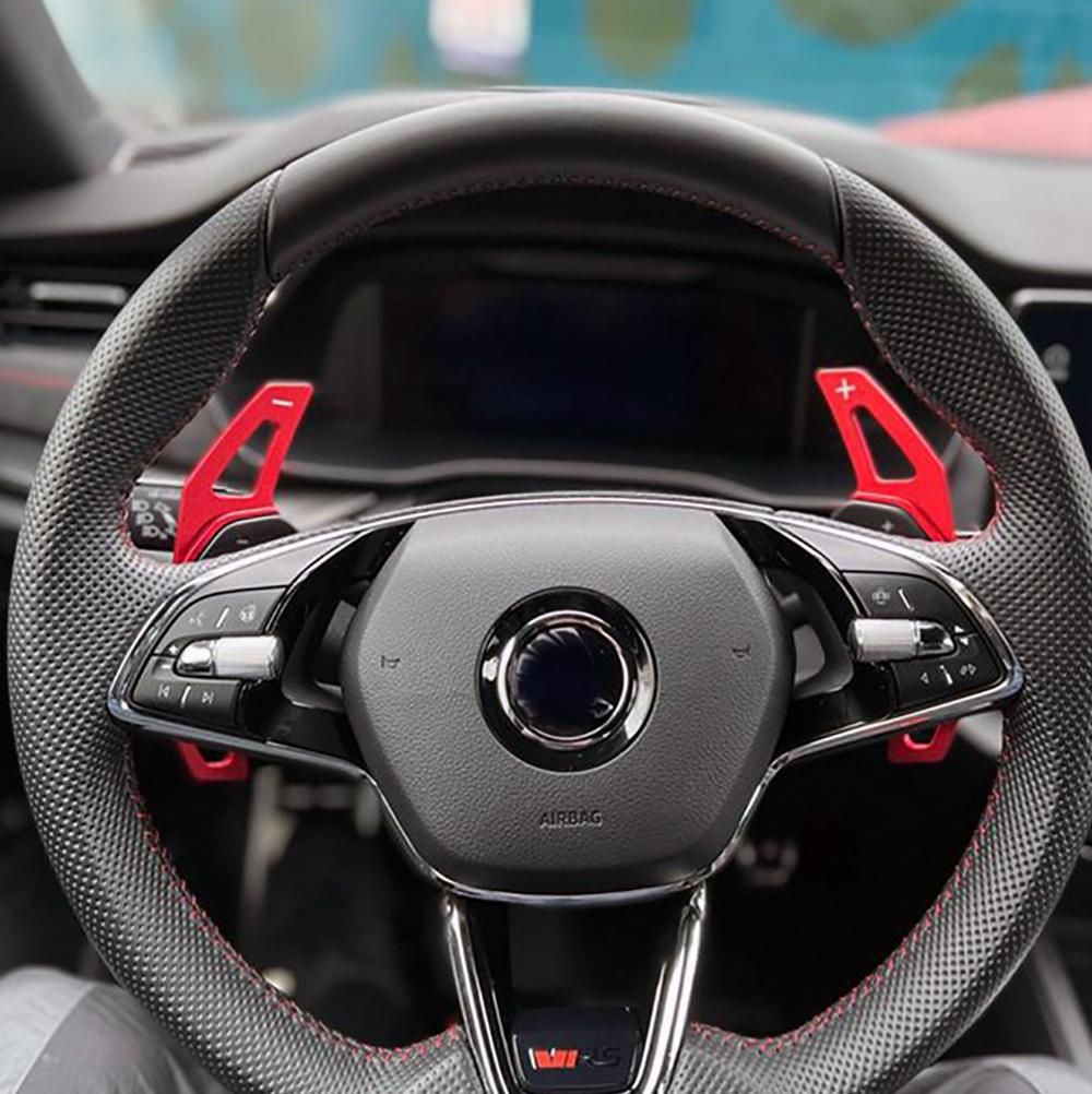 Auto Lenkrad Schaltwippen Schalthebel Verlängerung Für Skoda Octavia A8 MK4 Enyaq IV RS VRS Karoq Kodiaq 2025-24 Wippenabdeckung