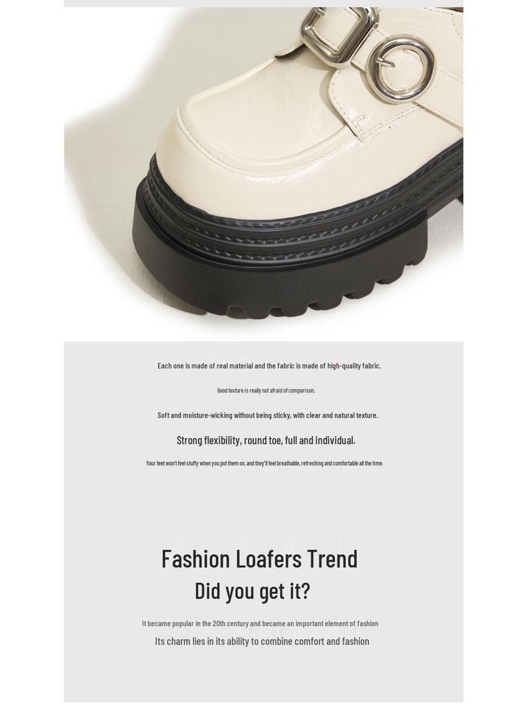 Women's 2025 Spring Fashion British-Style Thick-Soled Hidden Heel Loafers