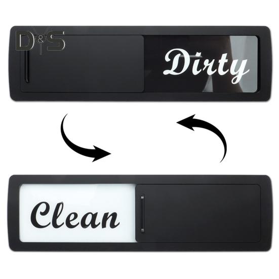 Dirty Clean Dishwasher Magnet Easy to Read Slide Dish Washing Machine Dirty Clean Magnetic Indicator Acrylic Sign Kitchen Decoration