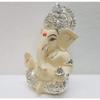 Silver Plated Ganesha Idol Silver Chandan Ganesh Idol For Car Dashboard Ganesha Murti Ganpati Idol For Home Decor