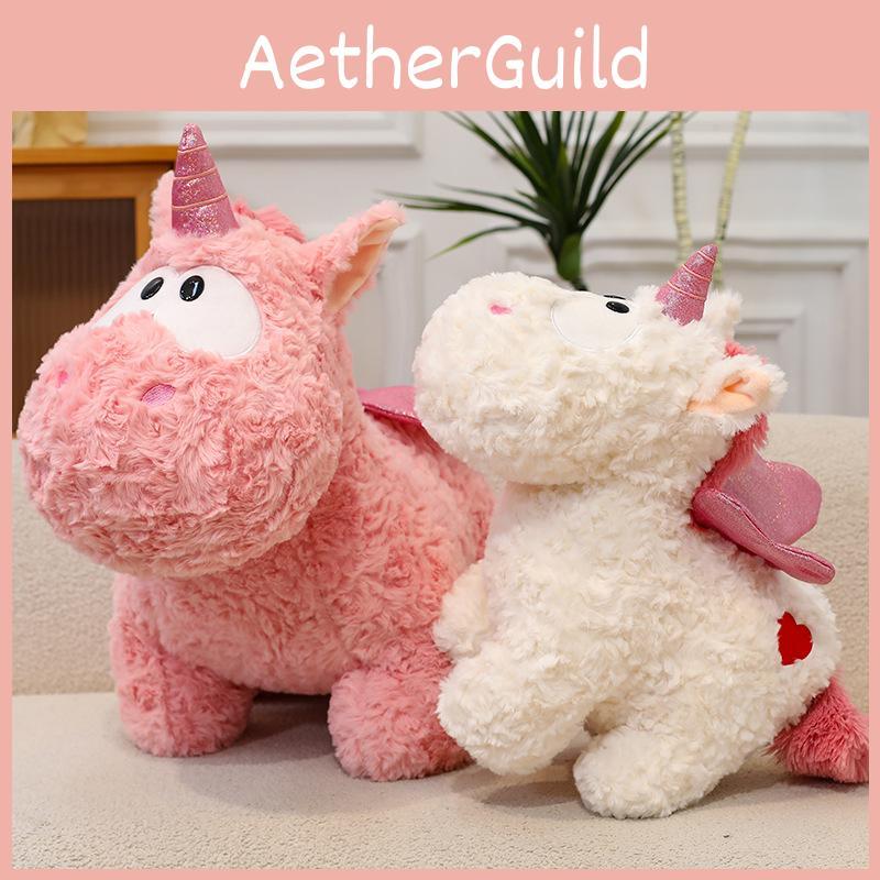 Unicorn Cute Winged Doll Rainbow Pony Pillow With Embroidery For Kids And Lovers