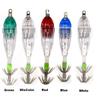 Diamond Shape Deep  Drop Underwater Fishing Squid LED Lure Light with hook Bass Spoon Flash Lamp