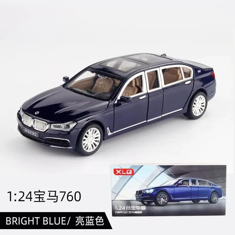1:24  760 Alloy Model Car Collectible Toy Car Miniature Alloy Diecast Scale Vehicle Model Sound & Light Toys For Kid Gift A24