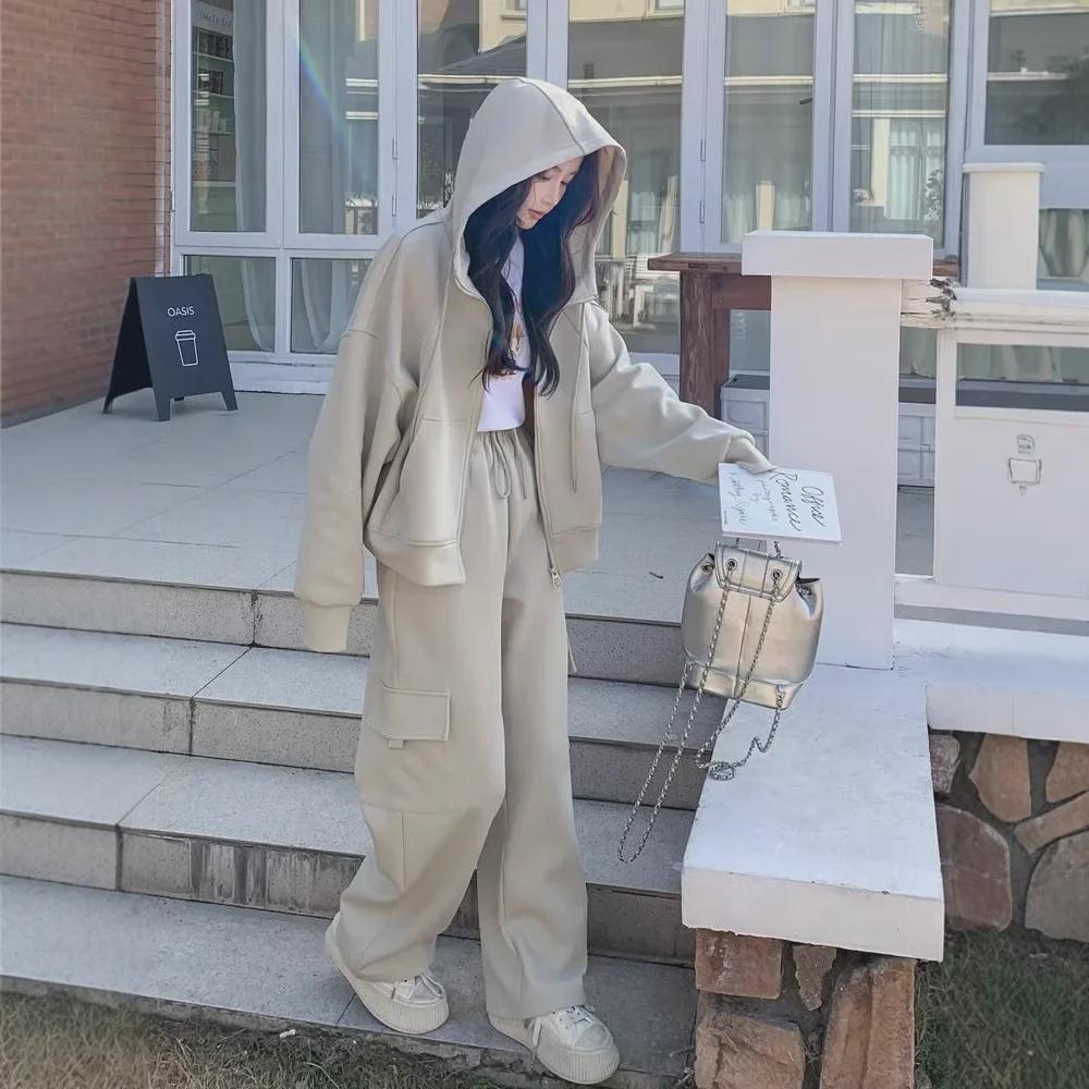 Plus Size Spring/Autumn Slimming Sweater & Jogger Set for Women