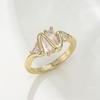 Chic Luxury Wavy Multi-cut Zirconia Gold Color Women's Rings Engagement Rings for Women Lady Party Bridal Jewelry AccessoriesGood product