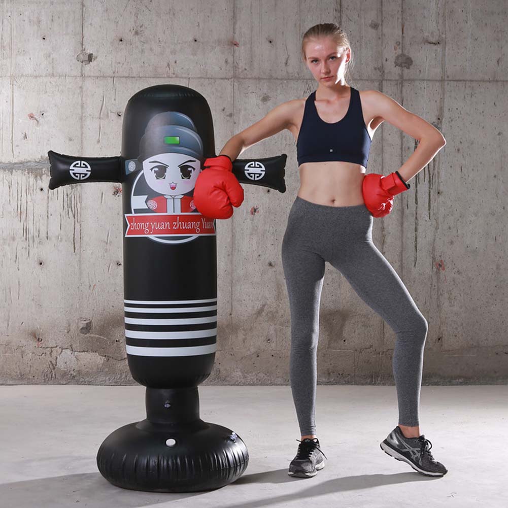 Inflatable Vertical Boxing Column Tumbler Inflatable Sandbag Decompression Fitness Toy