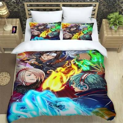 KOF Anime Konsttryck Tredelad Sängklädesset Modeartikel Pojkar Eller Vuxna För Sängar Påslakan Örngott Sängklädesset