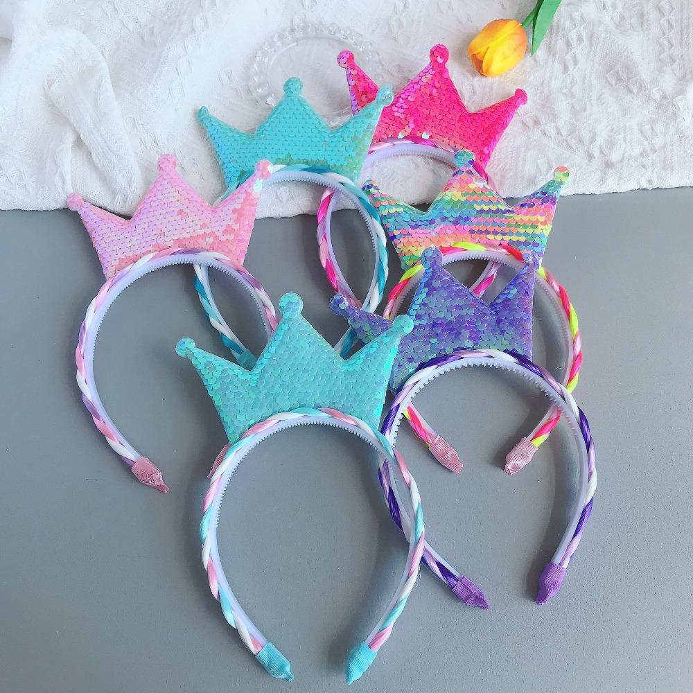 

Cartoon Hairband Kids Braid Headband Cute Sequins Party Hair Hoop Photo Props 1