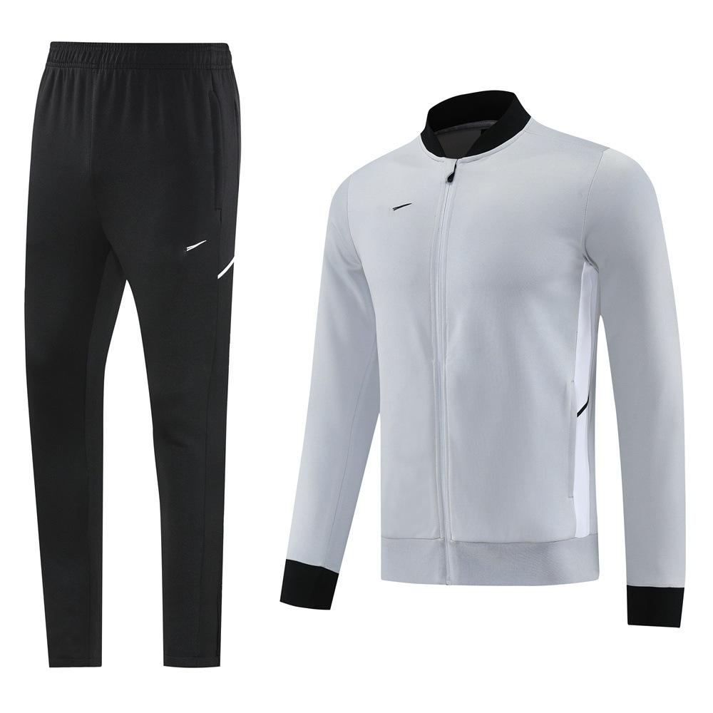 Spring And Autumn Long Zipper Jacket Outdoor Sports Suit Football Suit Training Suit Appearance Suit Long Sleeve Pants Quick Drying