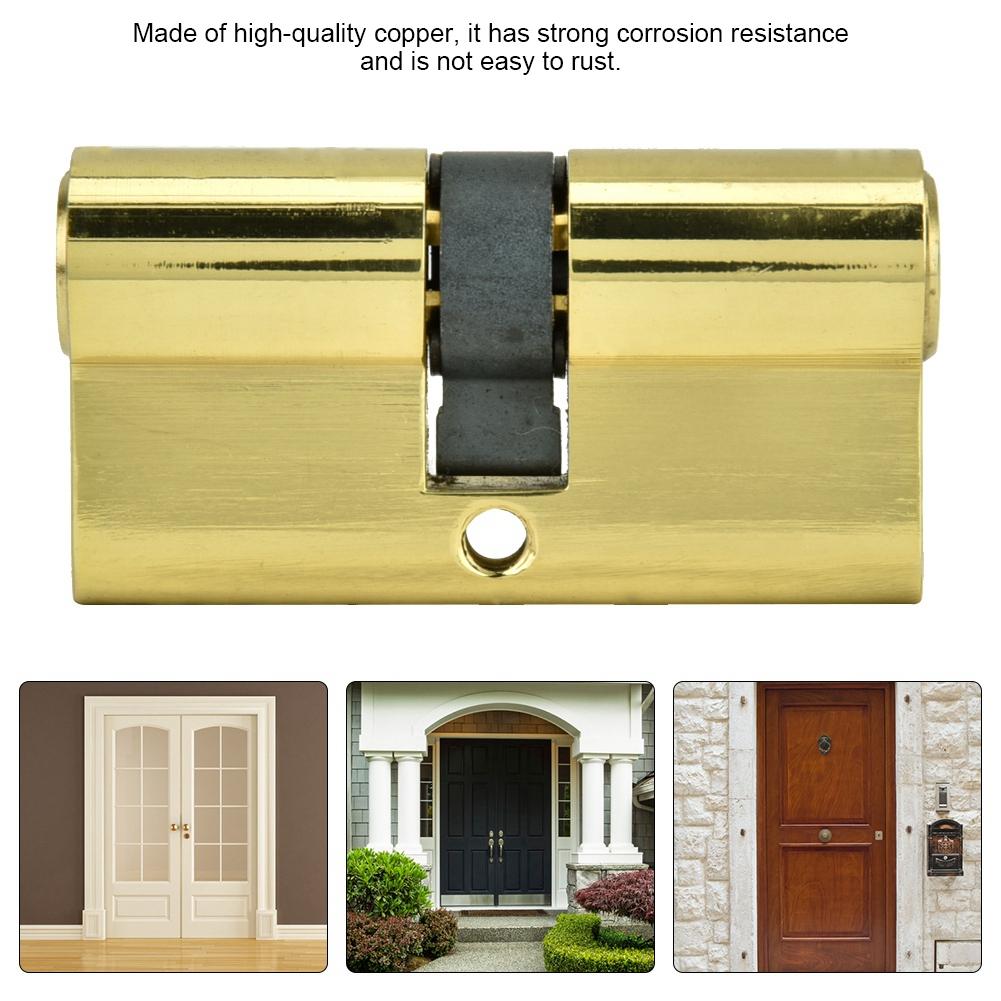 60mm Copper Dual Open Lock Cylinder Anti Theft Door Lock Cylinder with Keys