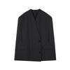 JNBY Collarless Wool Short-Sleeve Coat