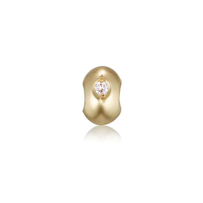 LUNNE 14k Diamond Pebble Charm (14k Gold) #LCC02