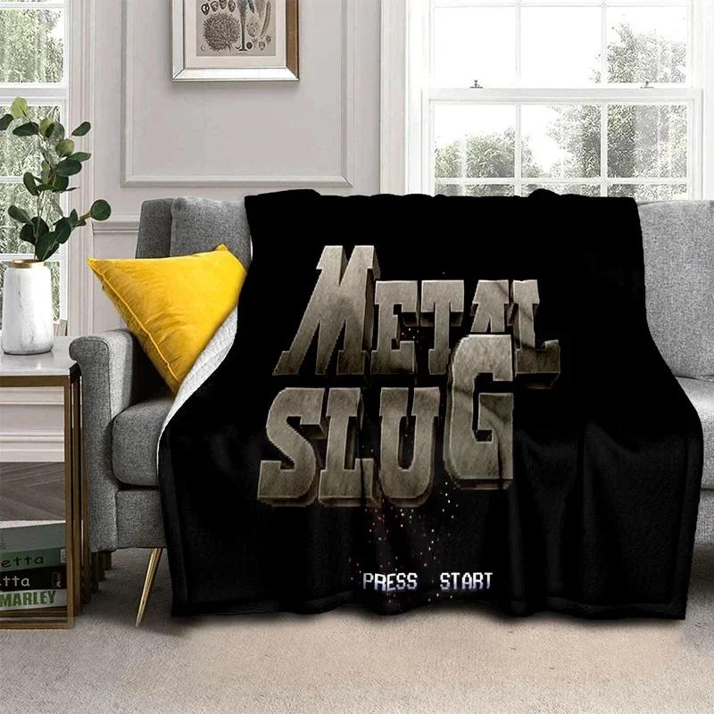 Retro Game Metal Slug Gamer Cartoon Blanket,Soft Throw Blanket for Home Bedroom Bed Sofa Picnic Travel Office Cover Blanket Kids