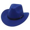Small Belt Western Cowboy Hat With Upturned Edge And Buckle Accessories Felt Hat Tibetan Ethnic Style Wear Performance Jazz Hat