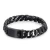 Pulseira de Corrente Curb Cubana Cor Ouro Prata Pesada 26MM Homens Mulheres Hiphop Arco-íris Aço Inoxidável Biker Moto Pulseira Joia
