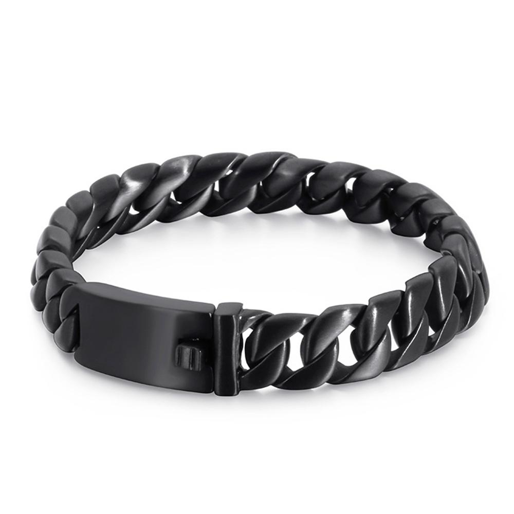 Pulseira de Corrente Curb Cubana Cor Ouro Prata Pesada 26MM Homens Mulheres Hiphop Arco-íris Aço Inoxidável Biker Moto Pulseira Joia
