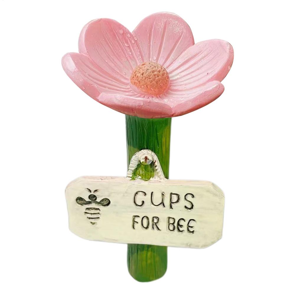 Bee Watering Cup Bee Watering Station Garden Outdoor Butterfly Feeder Insect Watering Bee Ladder Outdoor Yard Decoration