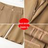 Women's Elastic Waist Straight-Leg Baguette Pants - Spring 2025 Slimming Cotton Stretch Cigarette Pants