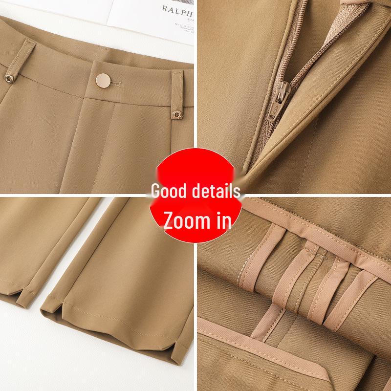 Dámské elastické kalhoty s rovnými nohavicemi - Jaro 2025 Zeštíhlující bavlněné strečové cigaretové kalhoty