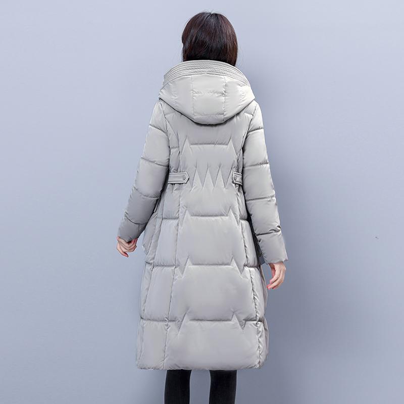 Plus Size Woman Winter Long Coat Hooded High Quality Thick Warm Padded Jackets for Women Korean Style Winter Parkas Big Pockets
