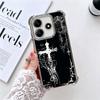 Custodia Morbida per Telefono con Sigillo Crociato Cyber Gotico per Xiaomi Redmi Note 14 15 Pro Plus 13 12 11S 11T 5G 10 9S 9 Placcata Anti-Caduta Fundas
