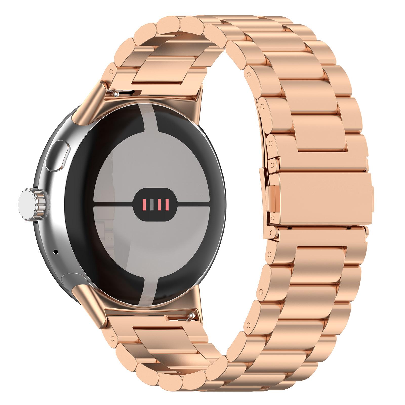 

Для Google Pixel Watch 3 45 мм ремінець для годинника, 3-намистинний змінний ремінець із нержавіючої сталі D