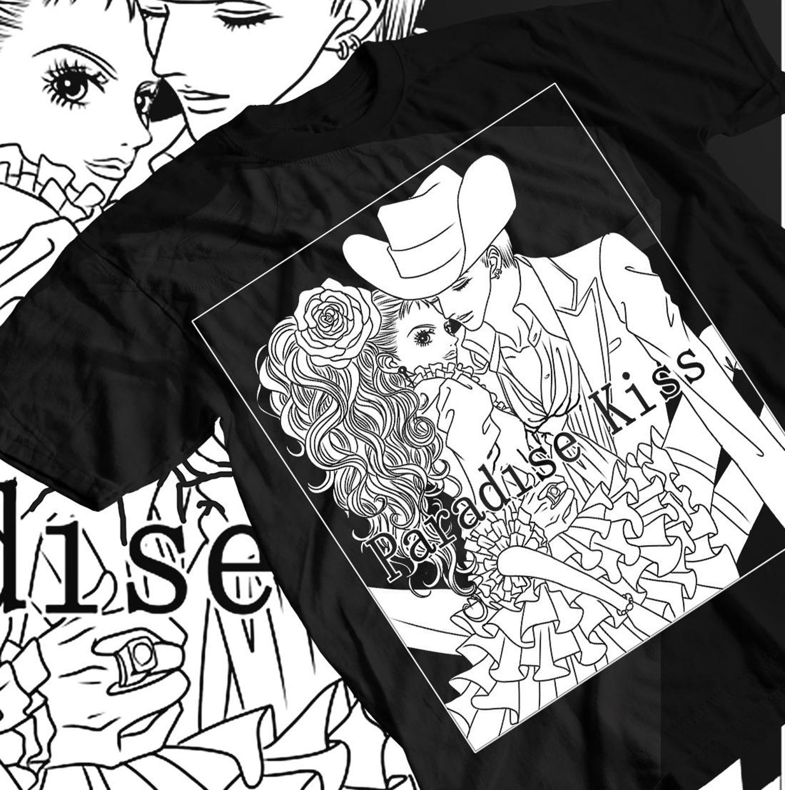 Unisex Paradise Kiss Yukari Hayasaka Retro Anime T-Shirt, George Koizumi Manga Waifu Shirt 4XL