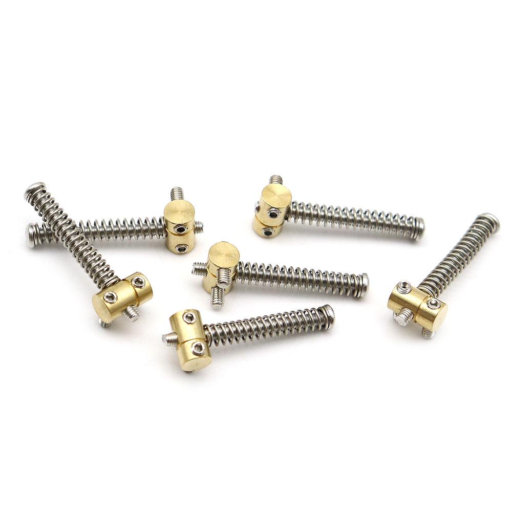 Set Of 6 String Electric Guitar Bridge Saddle Mounting Screw Fixed String Saddle For Tl Electric Guitar Accessories