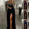 2025 Summer New Cross-border European and American Women's Clothing Wish European Station Off-the-shoulder Suspender Dress Dress