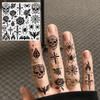 1 Sheet Small Pattern Temporary Tattoos For Women Finger Hand Ear, Realistic Star Sun Planets Fake Tattoo Sticker Durable Tatoos
