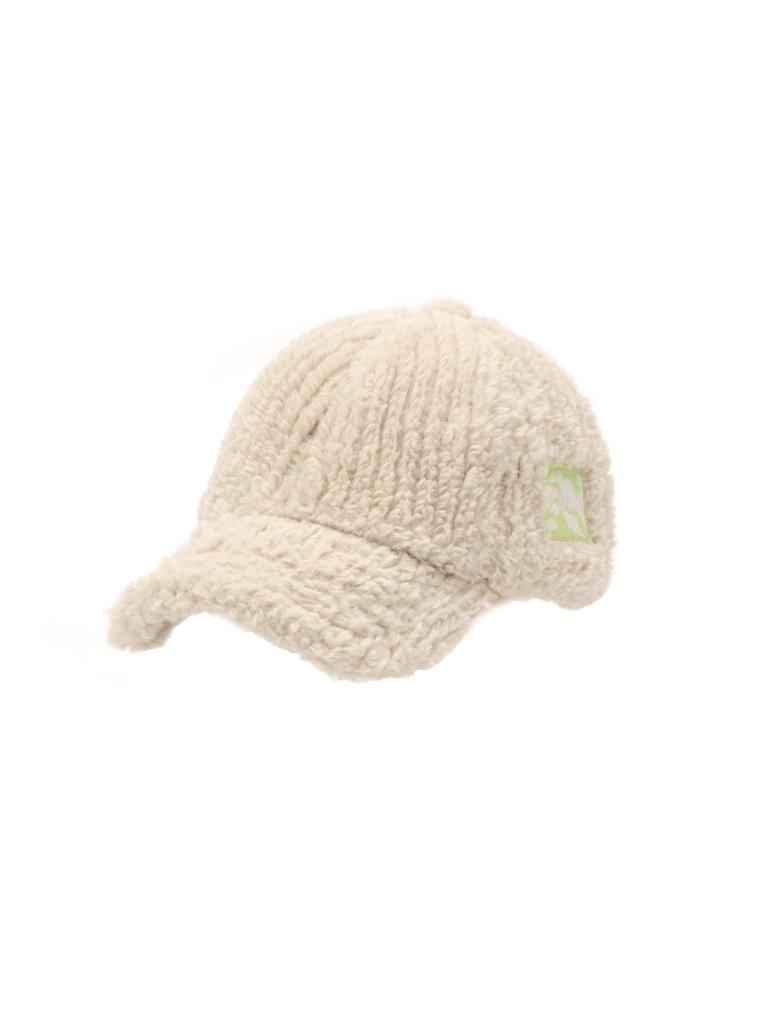 Poejidam [Life Portrait] Braid Fur Ball Cap In Beige