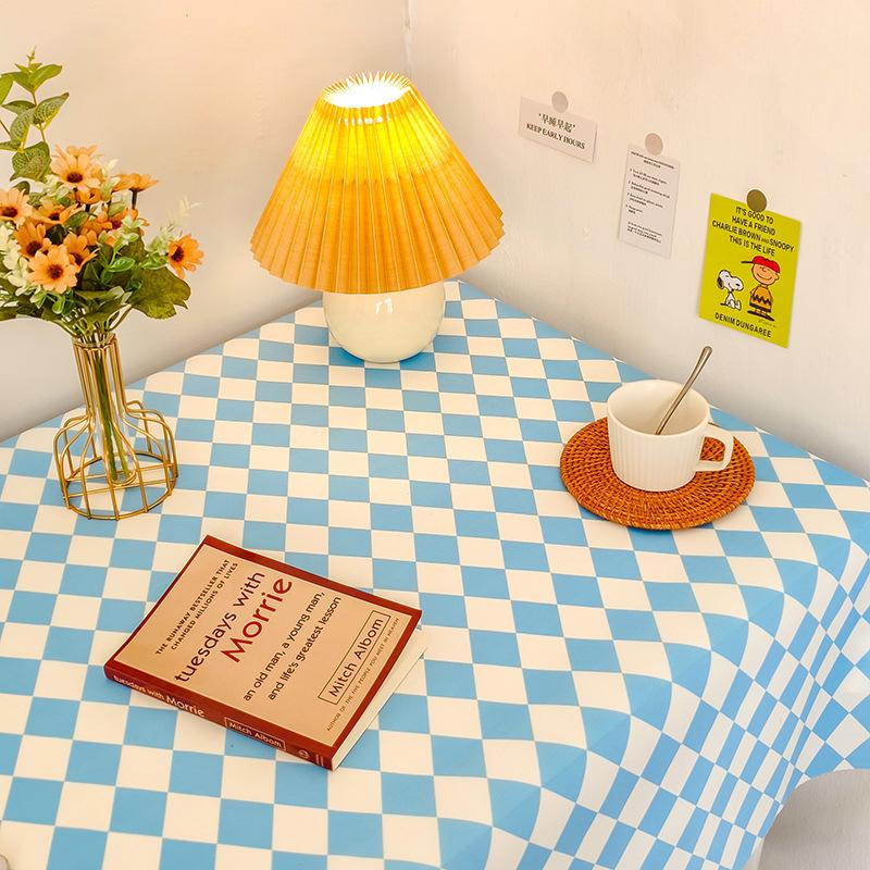 Small Fresh Student Flannel Tablecloth Desk Bedside Table Coffee Table Cover Cloth Photo Background Picnic Cloth