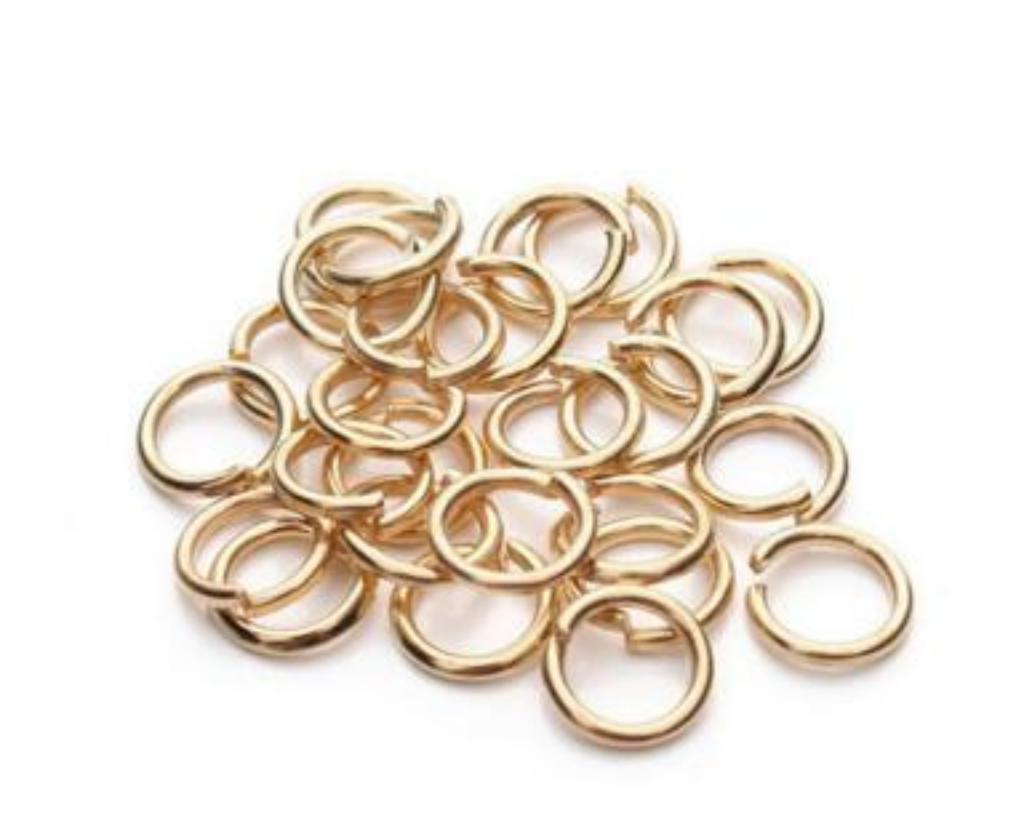 50-200Pcs  3-20mm Single Loops Jump Rings Gold Color Split Rings For Jewelry Making Connectors DIY Bracelet Supplies Accessories
