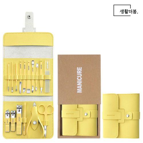 Life The Bom Pastel Leather Nail Clipper Nail Care 16-piece Set