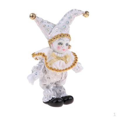 8inch Porcelain Doll Standing Ceramics Dolls Clown Toys Wishing Ornament Kids Birthday