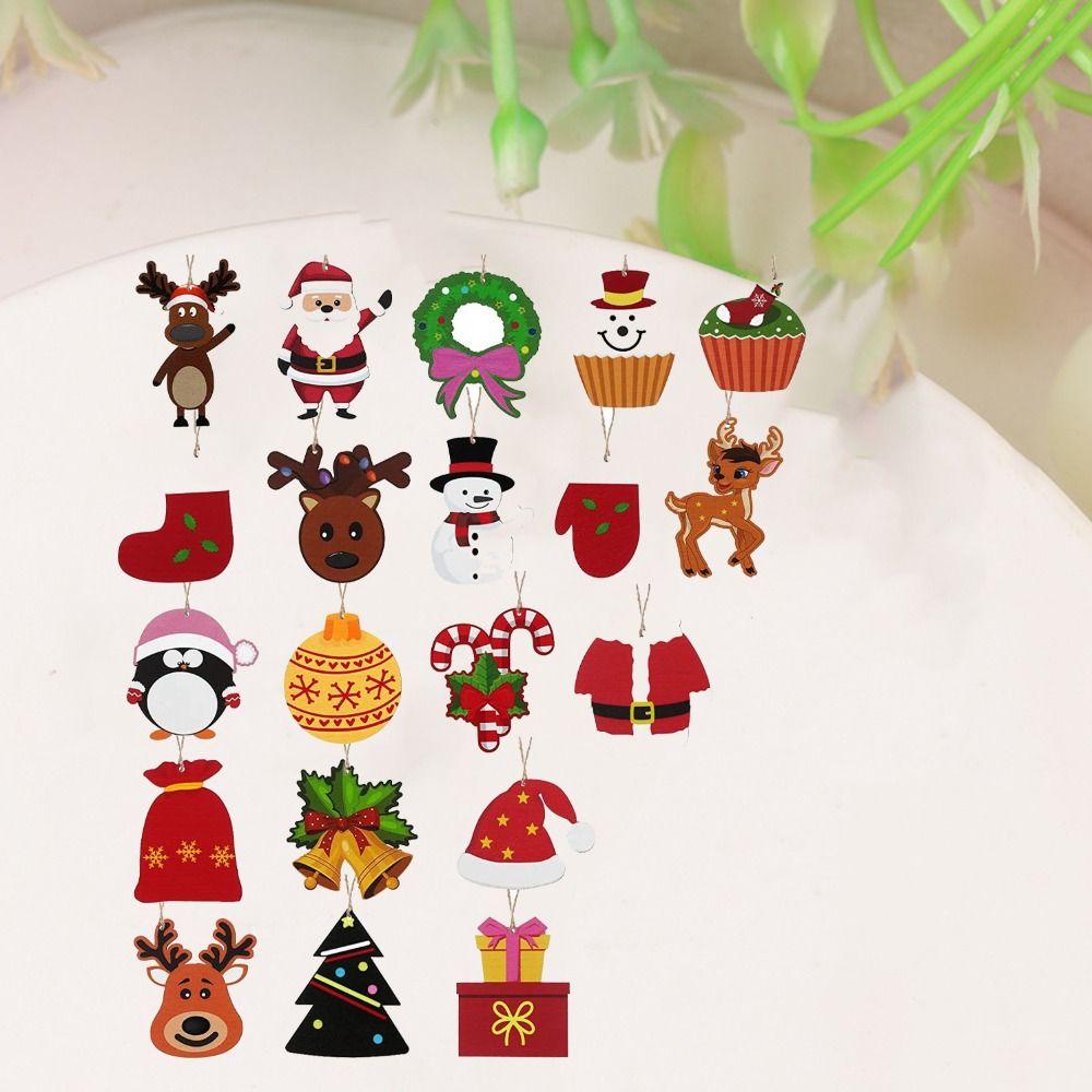 20/40 stk Delikat juletre anheng Tre Hengende Ornament Håndverk Julepynt Fest