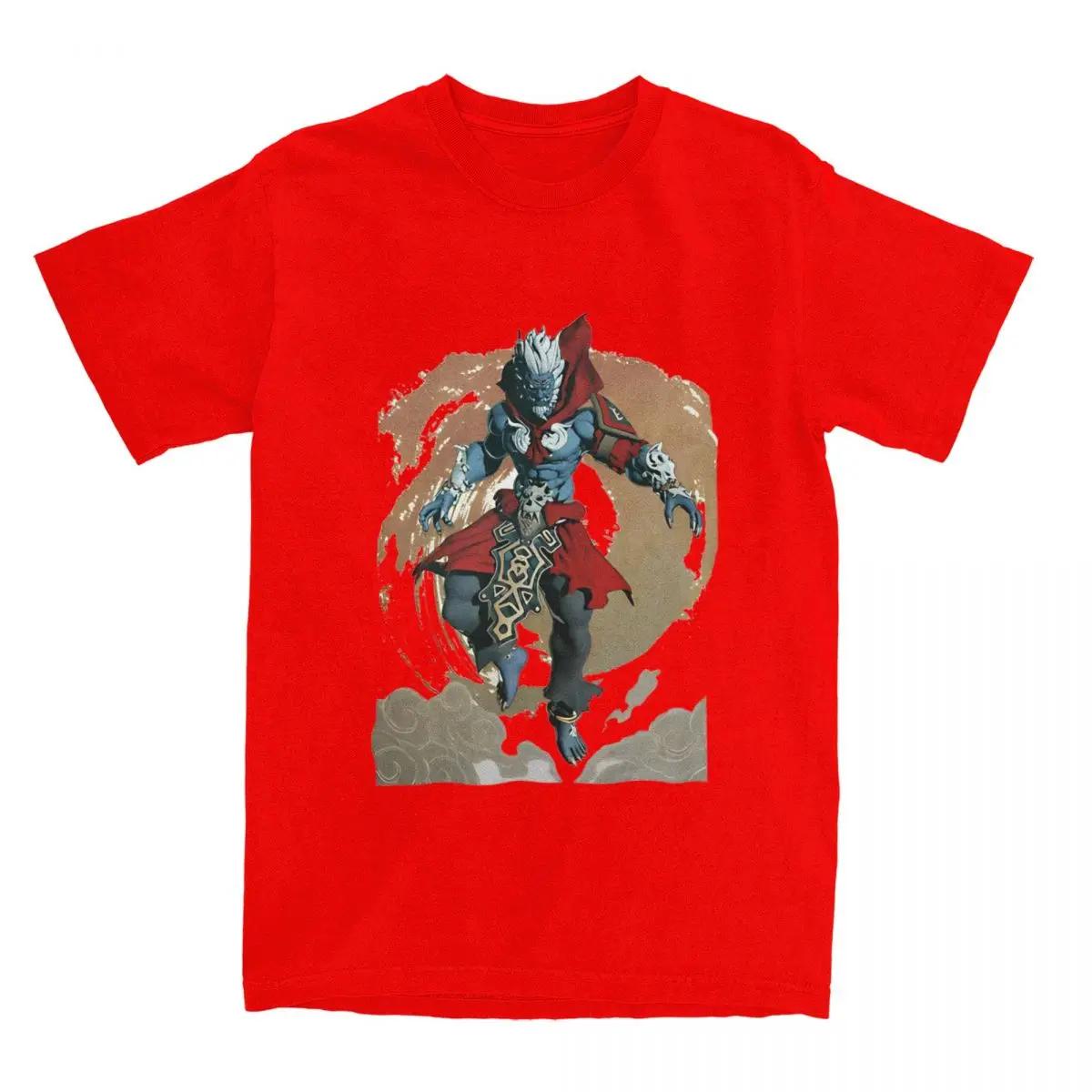 

Мужская футболка черная Миф Укун Фан-арт персонажи футболки популярные летние футболки Y2K смешные футболки печатная одежда подарок XXXXXL красный