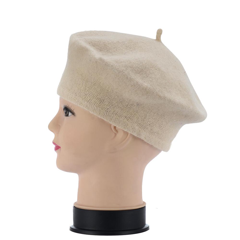 Korean Style Autumn & Winter Imitation Wool Beret Hat for Women