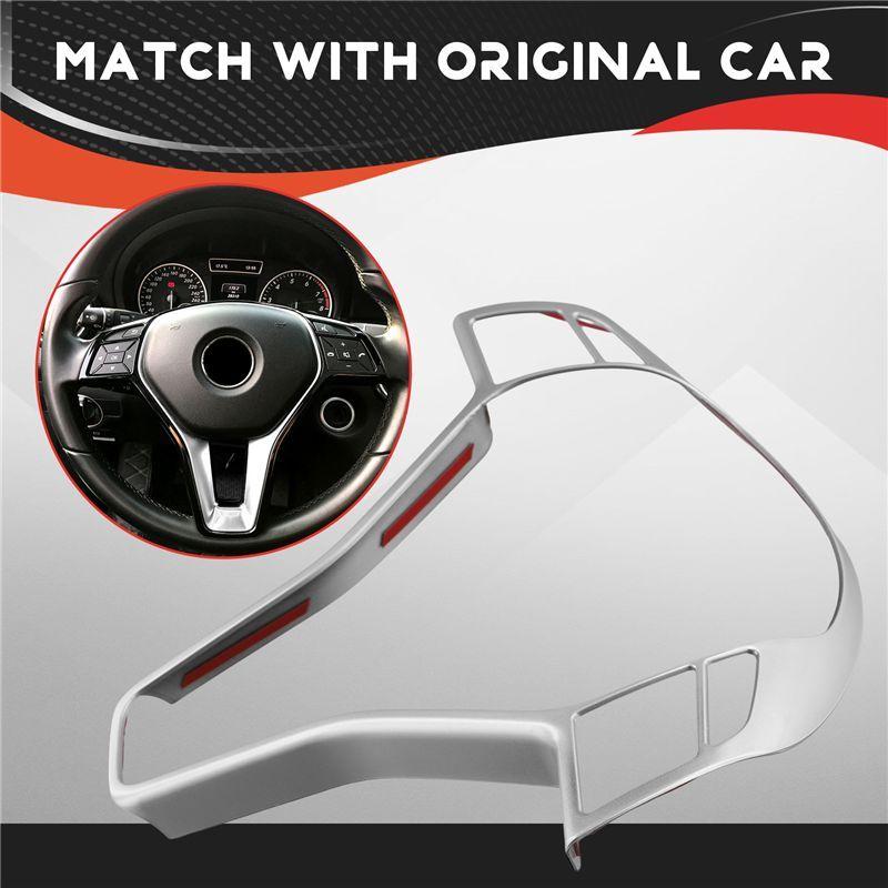 AA92-Car Steering Wheel Frame Trim Cover ABS For Mercedes Benz A B C E Cla Cls Gla Glk Class W176 W246 W204 W207