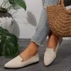 Women's Large Size Flat Shoes Spring and Summer Pointed Toe Fashion Flying Weaving Shallow One Foot Pedal Casual Overfoot Single Shoes