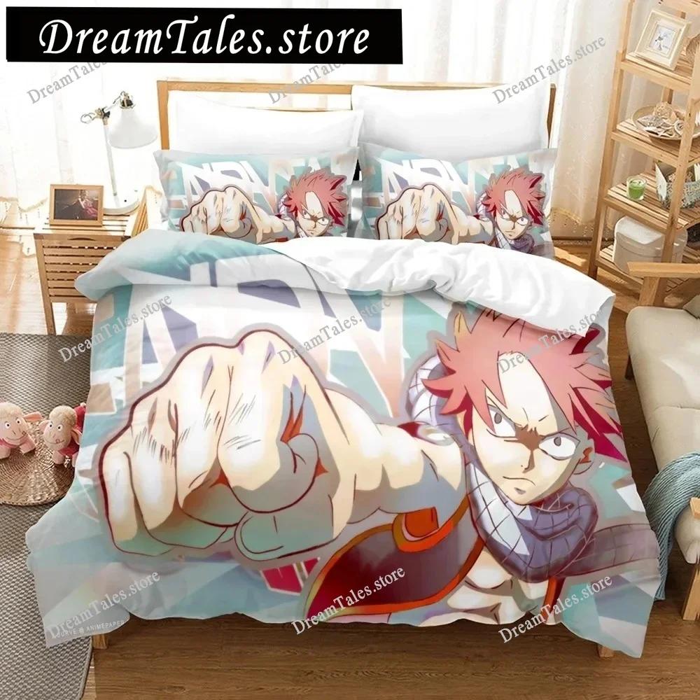 Fashion 3D Print Anime Bed Sheet Faity Tail Bedding Set Single Twin Full Queen King Size Bed Set Adult Edroom Duvet Cover Sets74