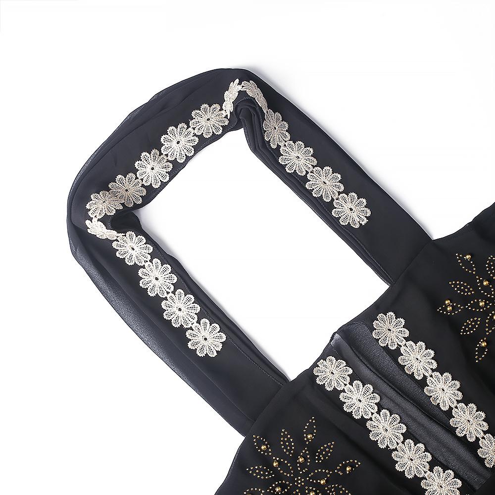 2023 Korálková výšivka Krajka S kapucí Muslimské šaty - Nadměrná velikost Africká dámská dlouhá róba