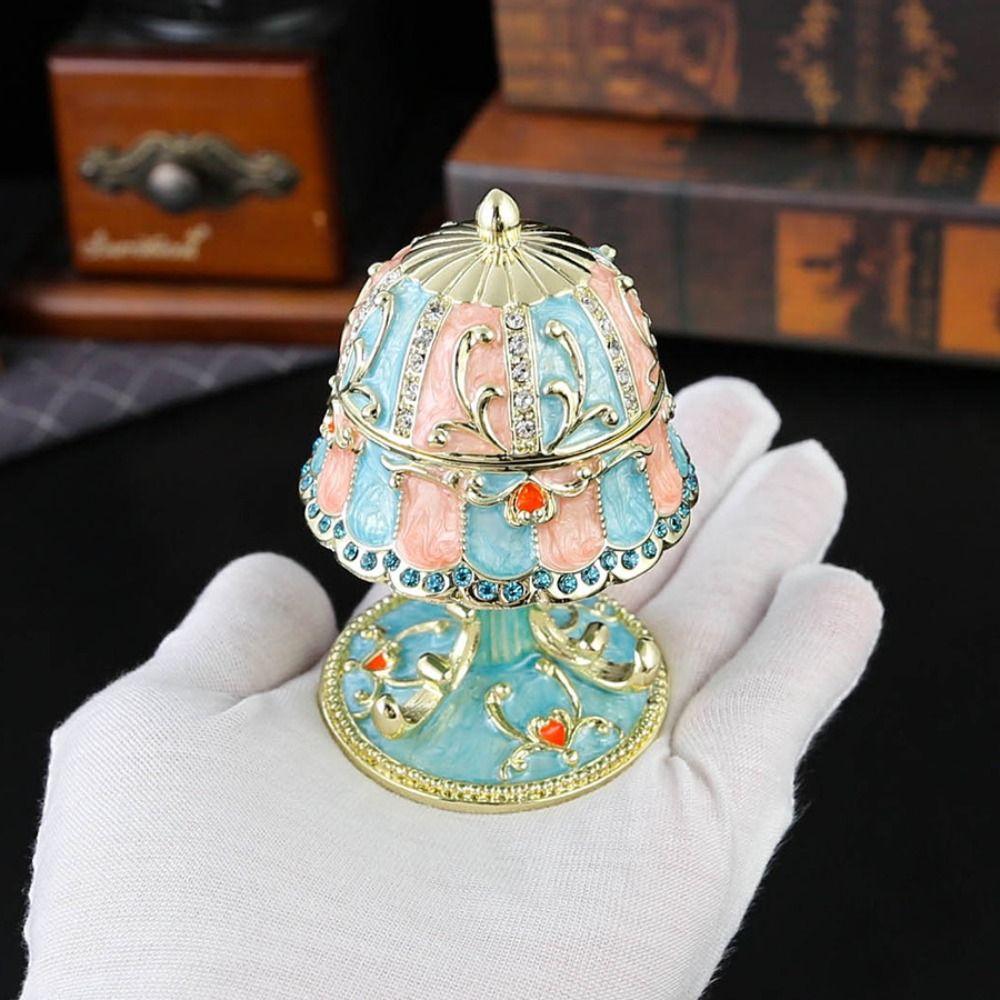 Hand-Painted Enamel European Style Jewelry Case Home Storage Ornament  Complex Jewelry Box