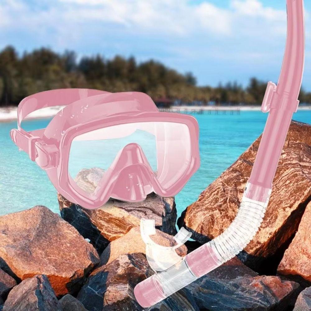 Swimming Goggles Underwater Snorkeling Mask Waterproof Dry Snorkel Set  Adult