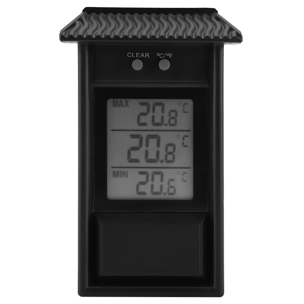 Digital Hygrometer Indoor ThermometerWaterproof tester temperature controller(Black)