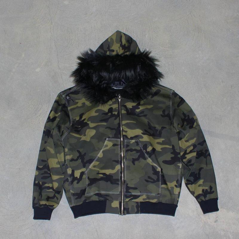 Harajuku Y2k Millennial Hottie Amerikanischer Retro Pelzkragen Patchwork Hoodie Reißverschluss Hoodie Damen Herbst/Winter Hip Hop Reißverschlussjacke